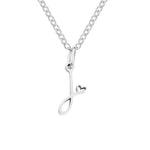 Hushmode - Silver Letter Heart Necklace 16