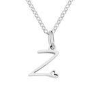 Hushmode - Silver Letter Heart Necklace 31