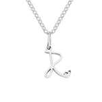 Hushmode - Silver Letter Heart Necklace 23