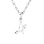 Hushmode - Silver Letter Heart Necklace 7