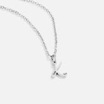 Hushmode - Silver Letter Heart Necklace 1