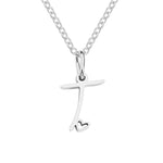 Hushmode - Silver Letter Heart Necklace 25
