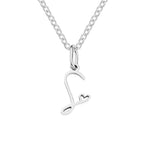 Hushmode - Silver Letter Heart Necklace 24
