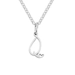 Hushmode - Silver Letter Heart Necklace 22