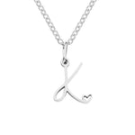 Hushmode - Silver Letter Heart Necklace 6