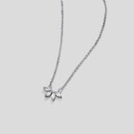 Hushmode - Silver Tiffany Crystal Leaf Pendant Necklace 4