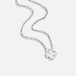 Hushmode - Silver White Clover Necklace 1