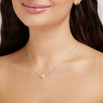 Hushmode - Solitaire Silver Pearl Necklace 5