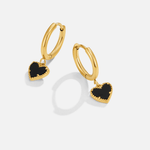 Hushmode - 'Tainted Hearts' Hoop Earrings 1