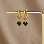 Hushmode - 'Tainted Hearts' Hoop Earrings 3