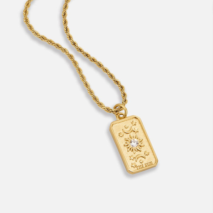 Hushmode - The Sun Tarot Pendant Necklace