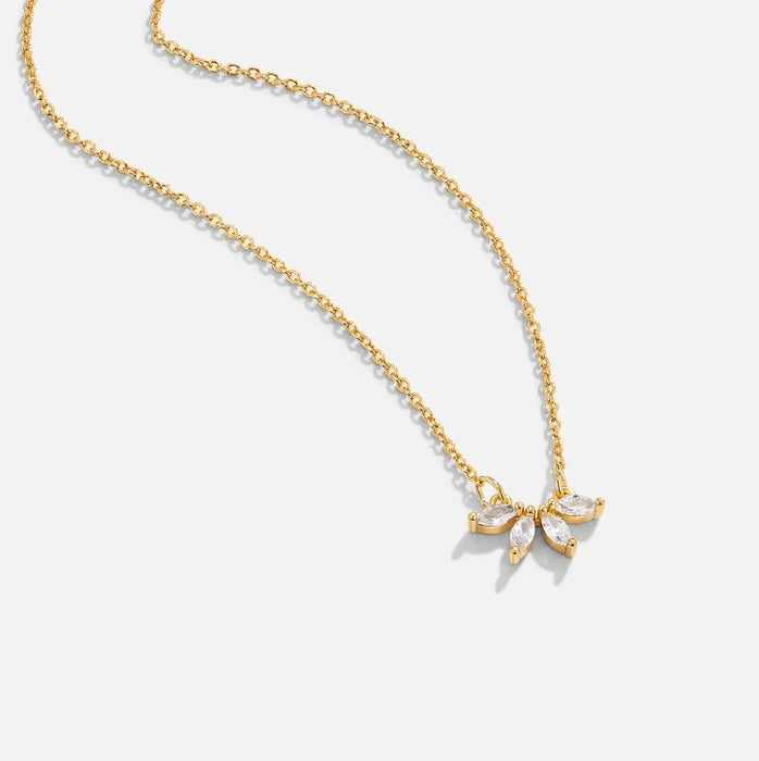 Hushmode - Crystal Leaf Pendant Necklace