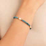 Hushmode - Turquoise Blue & Pearl Bead Bracelet 2