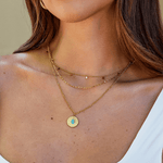 Hushmode - Turquoise Stone Coin Necklace 6