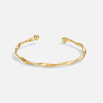 Hushmode - Twisted Gold Bangle 1