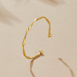 Hushmode - Twisted Gold Bangle 3