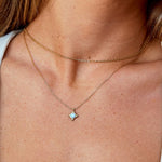 Hushmode - Vintage Blue Opal Pendant Necklace 2