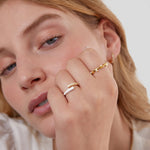 Hushmode - Wavey Pearl 18K Gold Ring 2
