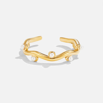Hushmode - Wavey Pearl 18K Gold Ring