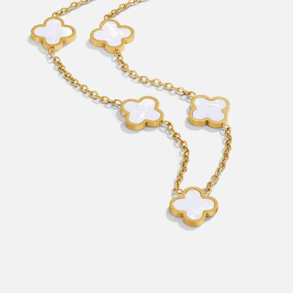 Hushmode - White Clover Cluster Necklace