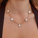 Hushmode - White Clover Cluster Necklace 2