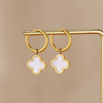 Hushmode - White Clover Hoop Earrings 3