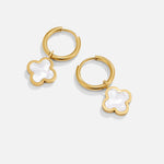 Hushmode - White Clover Hoop Earrings 1