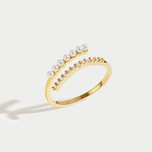 Hushmode - “Wrap Me” Pearl & Crystal Ring
