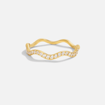 Hushmode - Crystal & Gold Wave Ring 1
