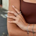 Hushmode -  Crystal & Silver Wave Ring 3