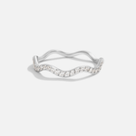 Hushmode -  Crystal & Silver Wave Ring 1