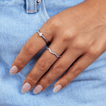 Hushmode -  Crystal & Silver Wave Ring 2